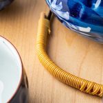 zestaw do herbaty kutani yaki — sometsuke, era showa